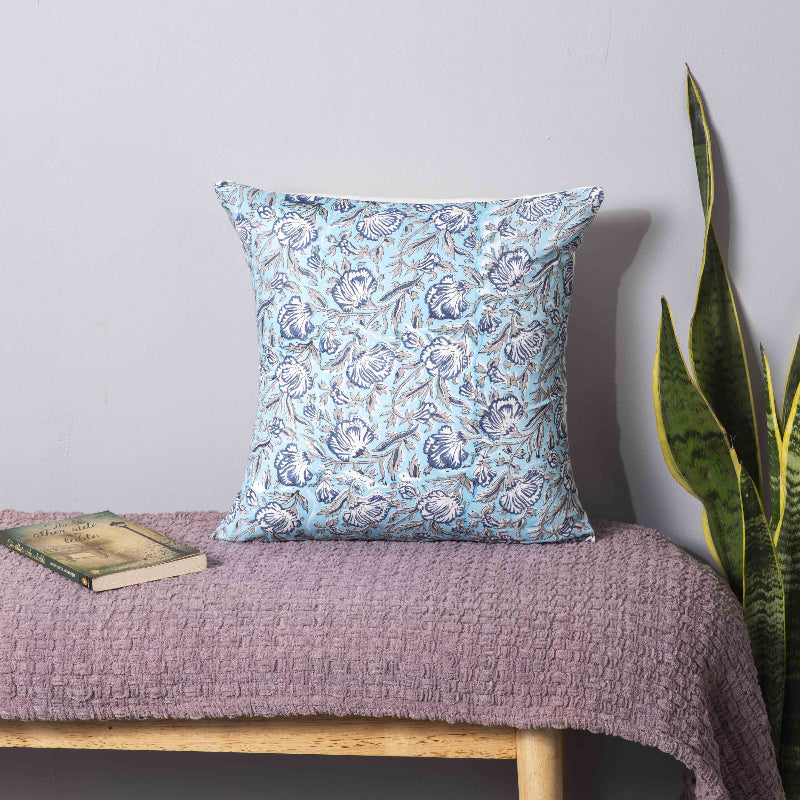 Sirevest Azure Blossom Pillow Cover