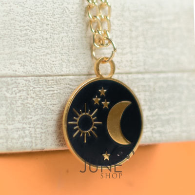 Sun & Moon Pendant - Necklace Necklace June Trading   