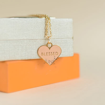 Blessed Heart Pendant - Necklace Necklace June Trading   