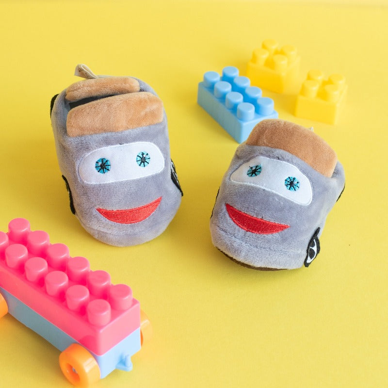 Cute Car - Baby Socks - Grey Baby Shoes June Trading   