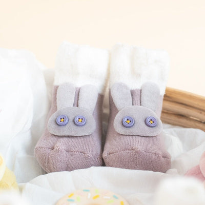 Bunny - Baby Socks - Purple Baby Socks June Trading   
