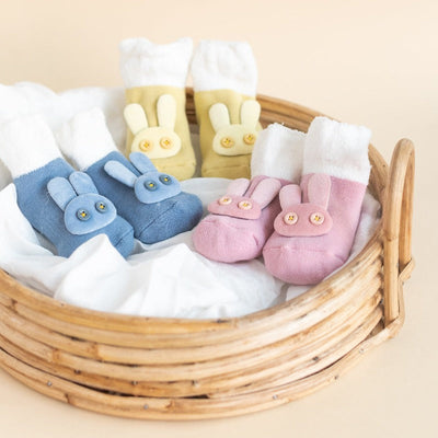 Bunny - Baby Socks - Yellow Baby Socks June Trading   