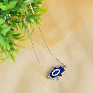 Deep Blue Evil Eye - Necklace Necklace June Trading   
