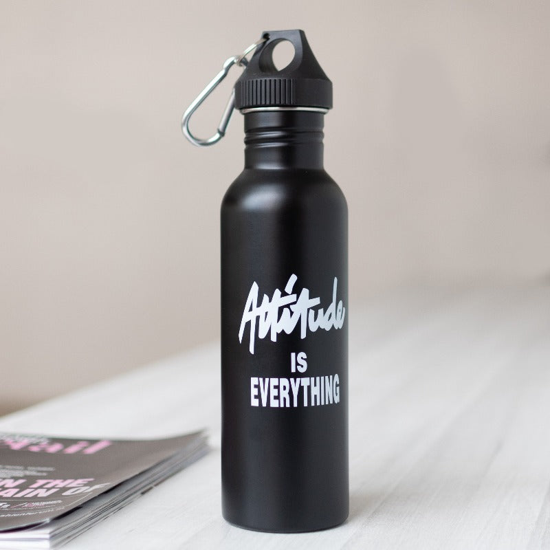 Metal Bottle With Motivational Quotes Bottles June Trading Attitude Is Everything  