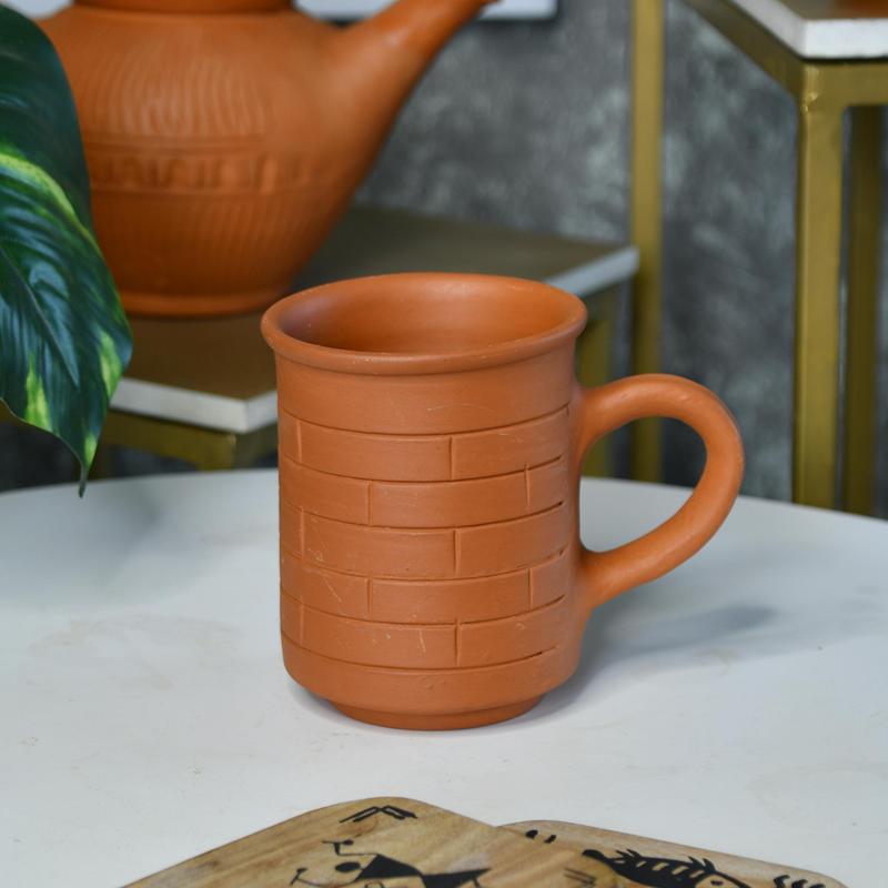 Sowpeace Premium Unglazed Terracotta Imprinted Drink Mugs