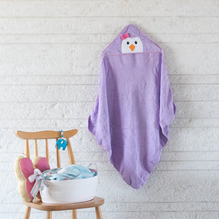 Baby Hooded Towel - Cute Penguin Baby Towels June Trading   