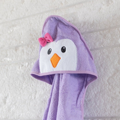 Baby Hooded Towel - Cute Penguin Baby Towels June Trading   