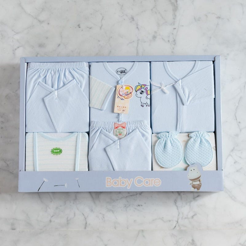 Unicorn Baby Cloth Set Baby Gift Set June Trading Sky Blue  