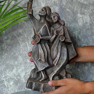 Sowpeace Premium Large Terracotta Minstrel Couple Tabletop Decor