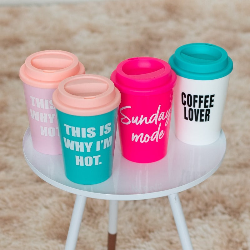 MOTIVATIONAL QUOTES - TRAVEL COFFEE MUG (LARGE) Sippers June Trading   