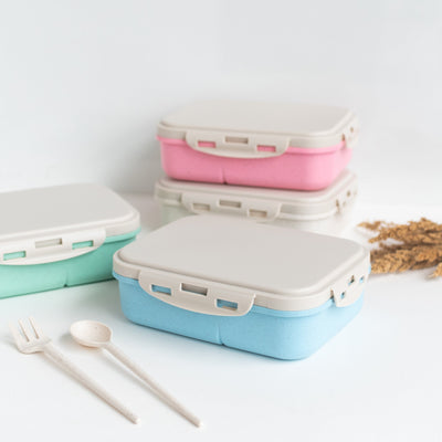 Wheat Straw Tiffin/Lunch Box Lunch Boxes June Trading Sky Blue  