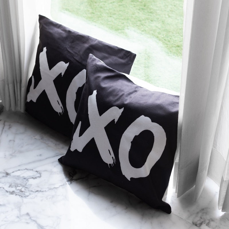 XOXO Print Cushion Covers (Set of 2) Cushion Cover June Trading   