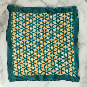 Brown and Emerald Green - Pocket Squares (Set of 2) Pocket Squares June Trading   