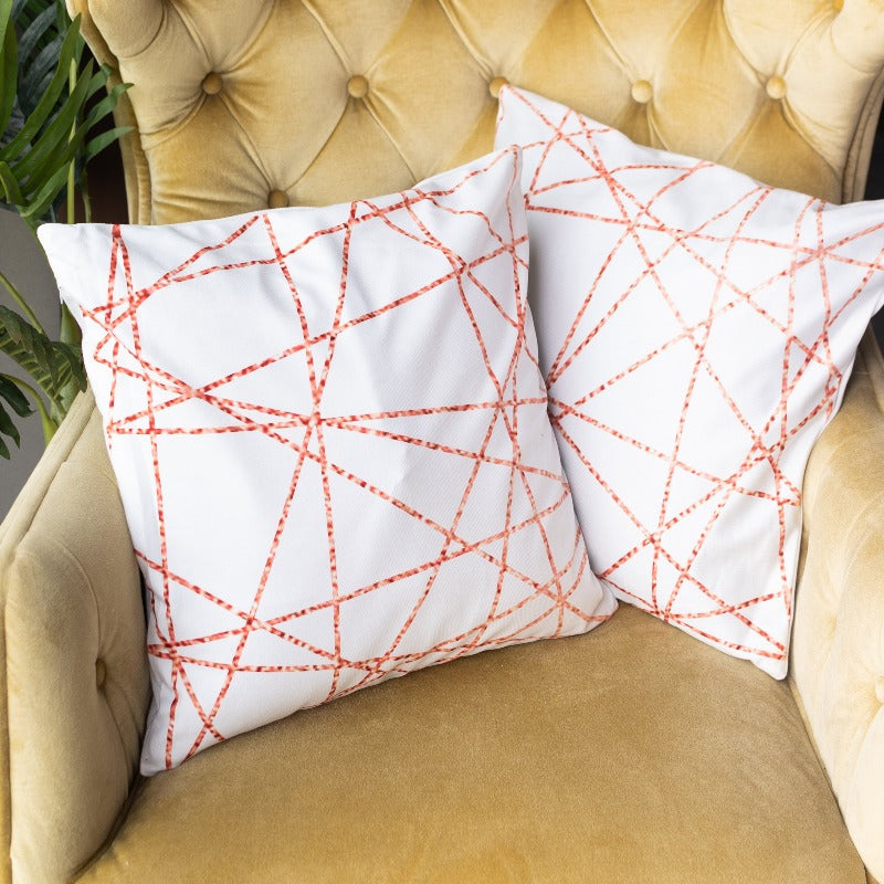 Abstract Lines Print Cushion Covers (Set of 2) Cushion Cover The June Shop   