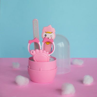 Baby Mani /Pedi Kit Set Nail Cutter June Trading Candy Pink  