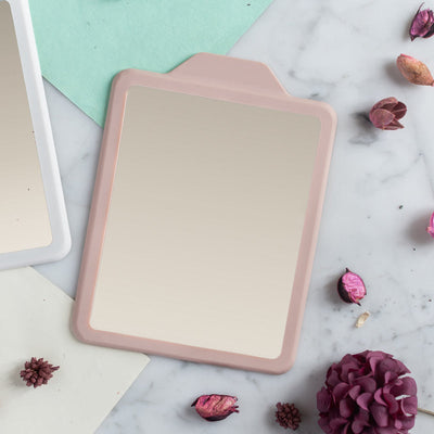 Sleek Rectangle Mirror Desk Mirrors June Trading Soft Pink  