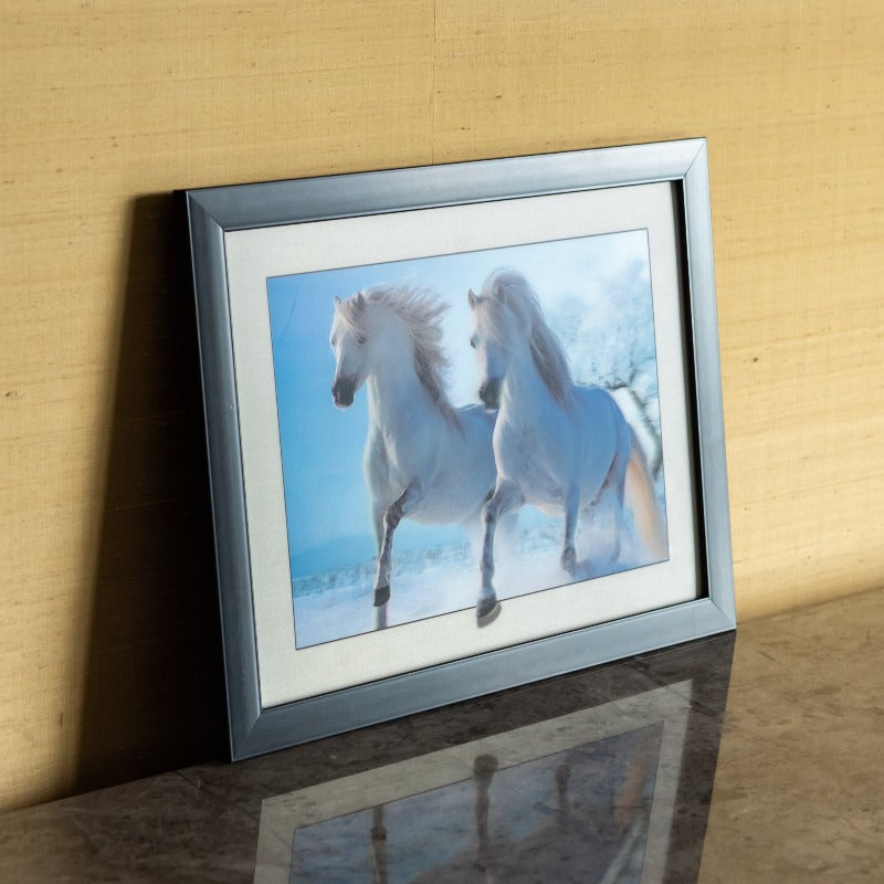 White Horses - 3D Photo Frame Photo Frames June Trading   