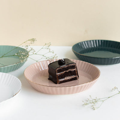 Pastel Ceramic Appetizer/Dessert Plates Snack Plate June Trading   
