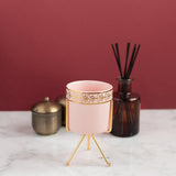 Gold Border Ceramic Vase Vases June Trading Taffy Pink  