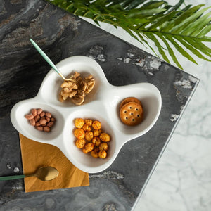 4 Part Snack Dish Serving Plates The June Shop   