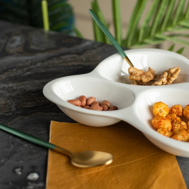4 Part Snack Dish Serving Plates The June Shop   