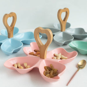 Butterfly Bowl Set With Handle Serving Plates June Trading   