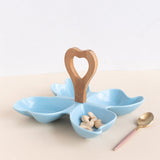 Butterfly Bowl Set With Handle Serving Plates June Trading Sky Blue  