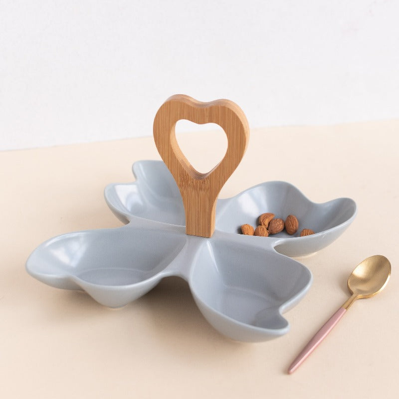 Butterfly Bowl Set With Handle Serving Plates June Trading Coin Grey  