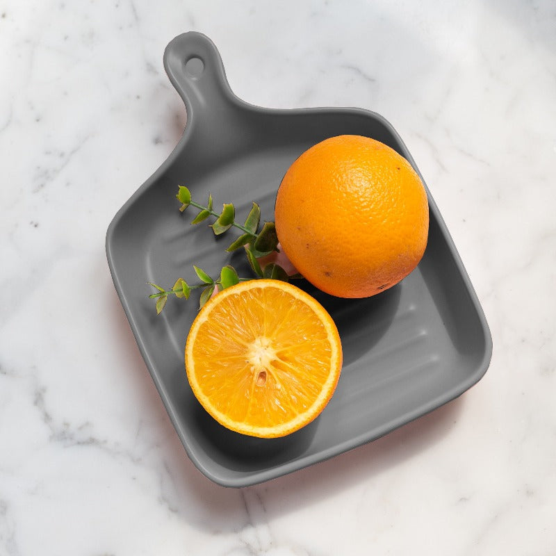 Colourful Grill Serving Plate Serving Plates June Trading Smoke Grey  