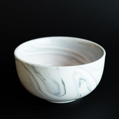 Marble Effect Ceramic Bowl Bowls June Trading Smoke Grey  