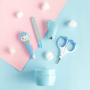 Baby Mani /Pedi Kit Set Nail Cutter June Trading Cloud Blue  
