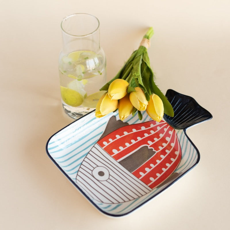 Squared Fish Plate Serving Plates June Trading   