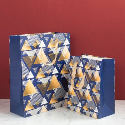 Gold Triangles Gift Bag (Set of 4) Gift Bag June Trading   