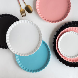 Crinkle Serving Plate Dinner Plates June Trading   