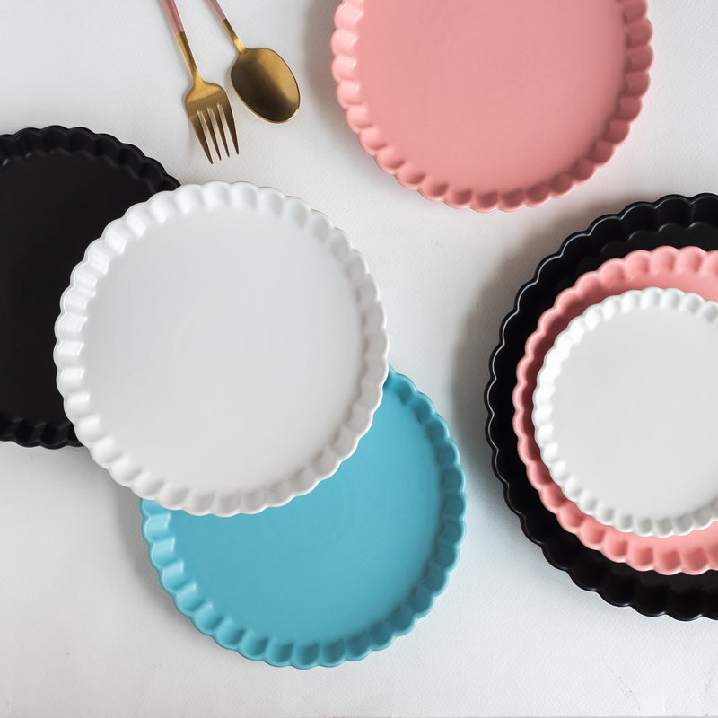 Crinkle Serving Plate Dinner Plates June Trading   