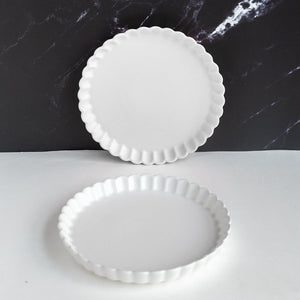 Crinkle Serving Plate Dinner Plates June Trading   