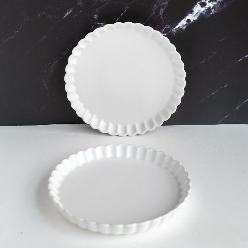 Crinkle Serving Plate Dinner Plates June Trading   