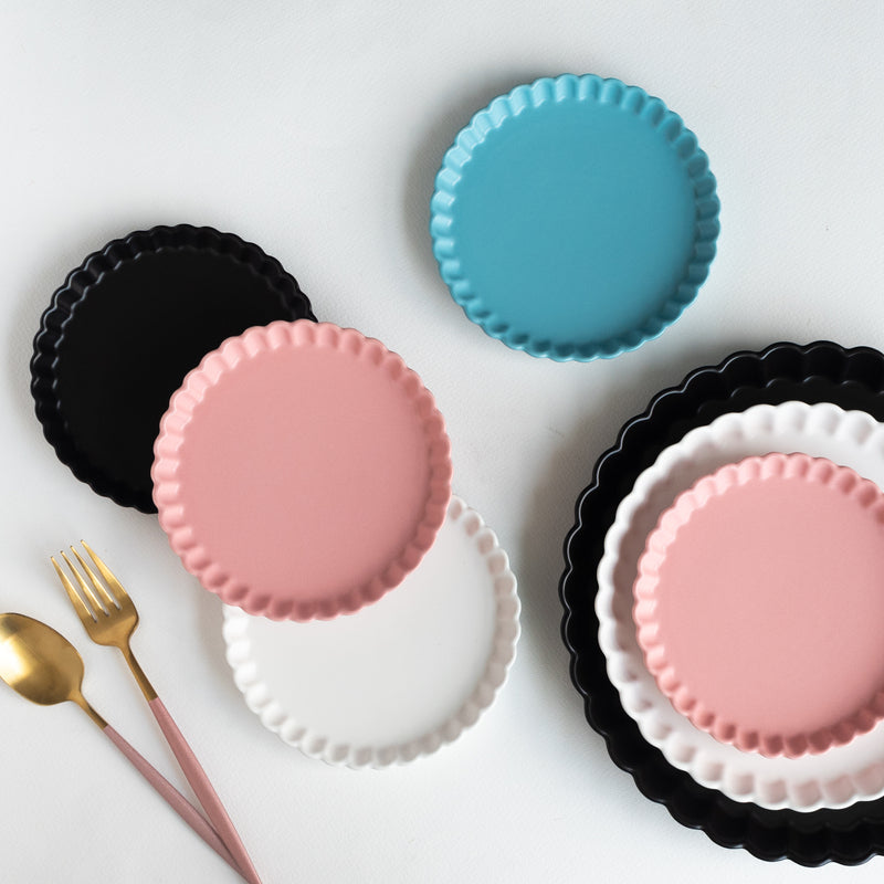 Crinkle Serving Plate Dinner Plates June Trading   