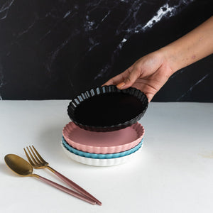 Crinkle Serving Plate Dinner Plates June Trading   