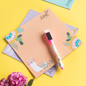 Quirky Llama- Magnetic Board Sheet (Rewritable) Magnetic Board June Trading   