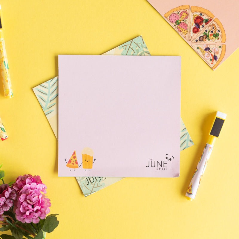 Pizza and Beer Buddies - Magnetic Board Sheet (Rewritable) Magnetic Board June Trading   