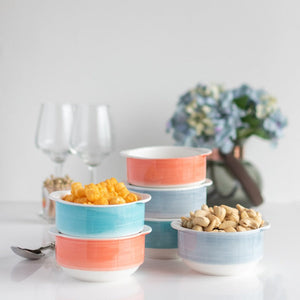 Colourful Ombre Bowls (Set of 6) Serving Bowls June Trading   