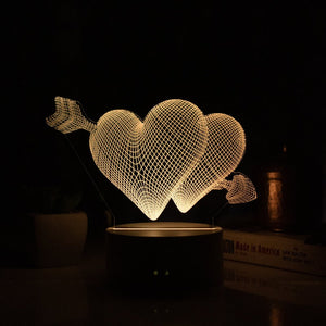 Arrow Heart Neon 3D Light 3D Lights June Trading   