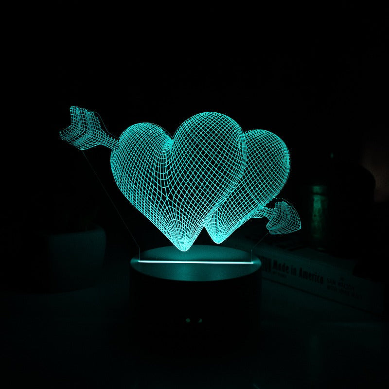 Arrow Heart Neon 3D Light 3D Lights June Trading   