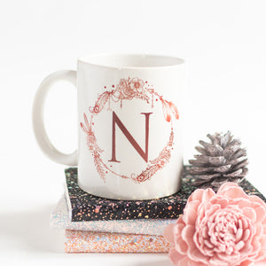 Dream catcher Print Ceramic Cup Initials Coffee Mugs June Trading N  
