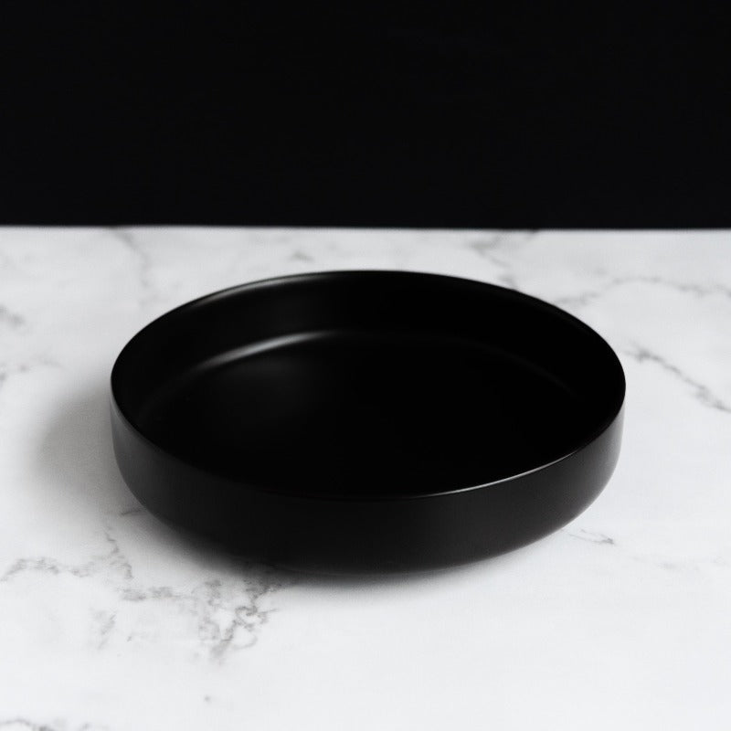 Solid Coloured Dinner Plate Dinner Plates June Trading Pitch Black  