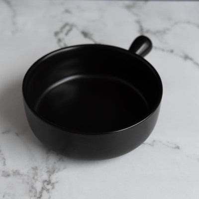 Coloured Ceramic Bowl with Handle Serving Bowls June Trading Black  