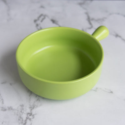 Coloured Ceramic Bowl with Handle Serving Bowls June Trading Lime Green  
