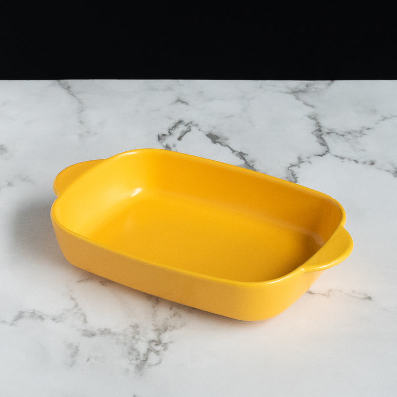 Rectangular Baking Tray Serving Bowls June Trading Mustard Yellow  