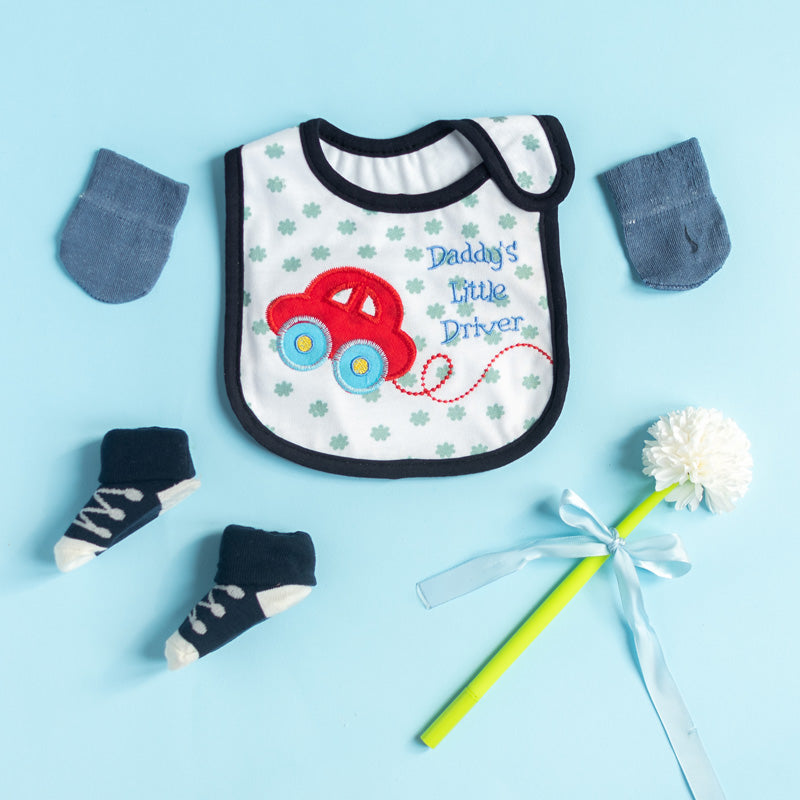 Daddy's Little Driver - Bib Gift Set Baby Gift Set June Trading Dark Blue  